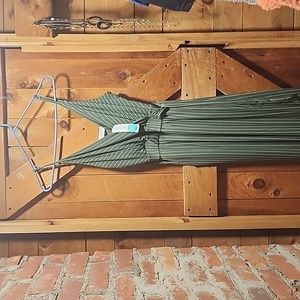 Kaileigh Rica Knit Crop Jumpsuit - Olive